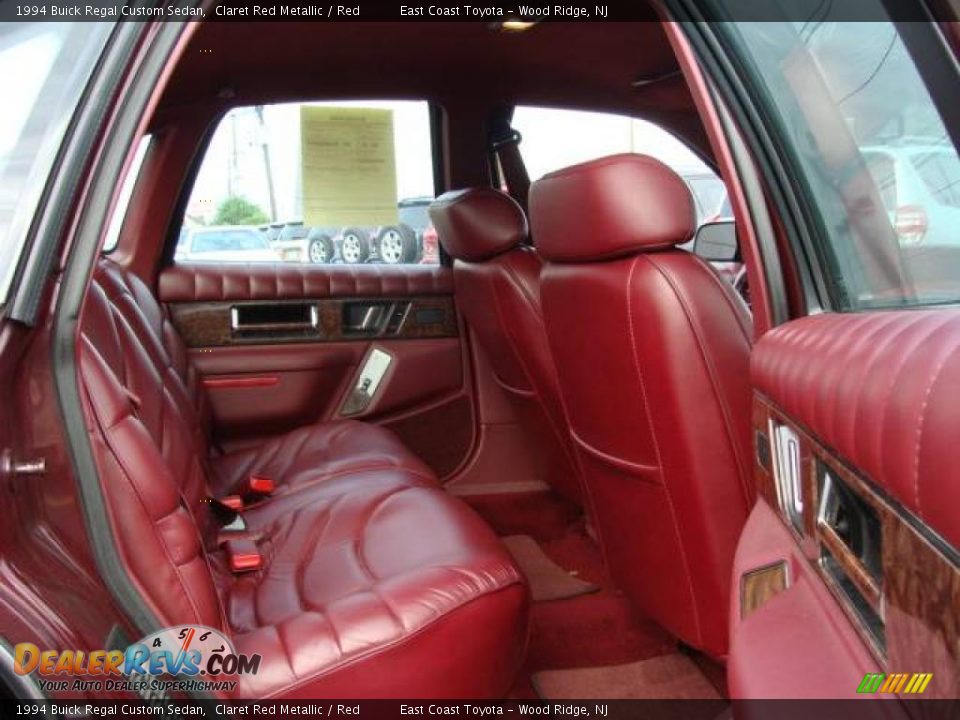 1994 Buick Regal Custom Sedan Claret Red Metallic / Red Photo #12