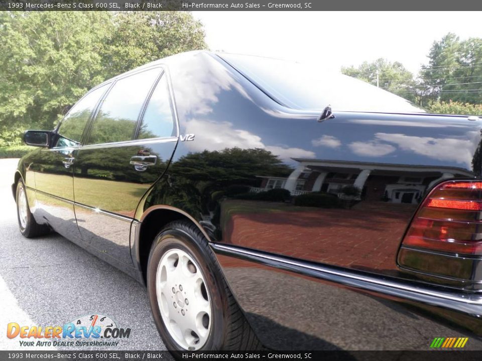 1993 Mercedes-Benz S Class 600 SEL Black / Black Photo #25