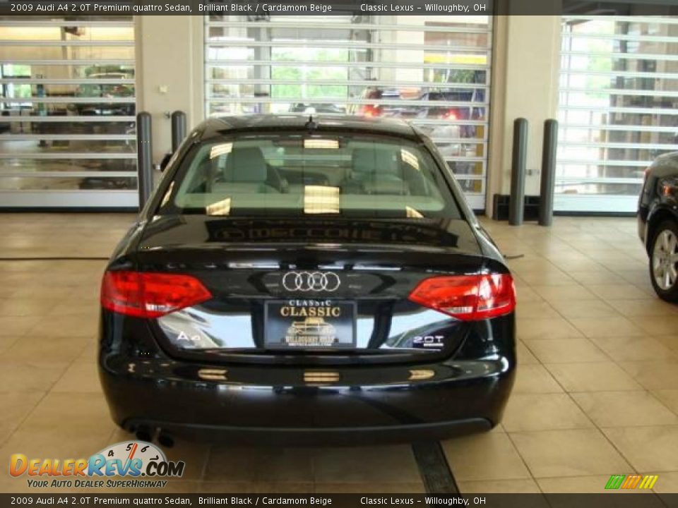 2009 Audi A4 2.0T Premium quattro Sedan Brilliant Black / Cardamom Beige Photo #3