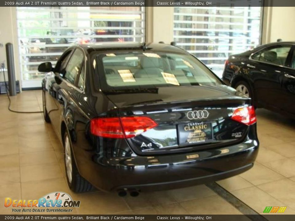 2009 Audi A4 2.0T Premium quattro Sedan Brilliant Black / Cardamom Beige Photo #4