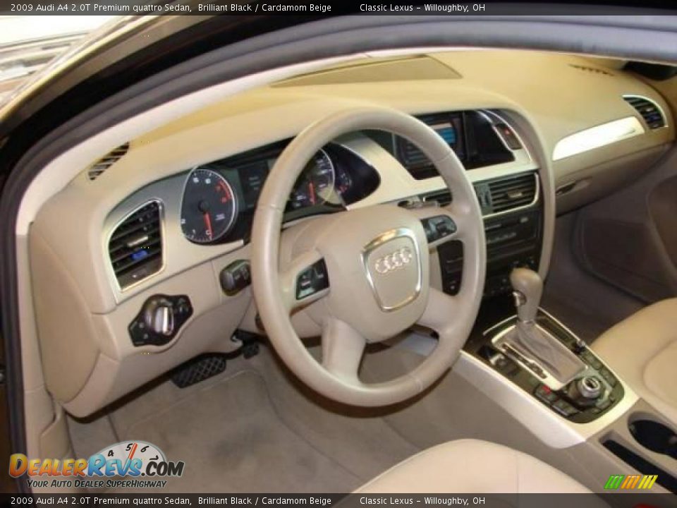 2009 Audi A4 2.0T Premium quattro Sedan Brilliant Black / Cardamom Beige Photo #5