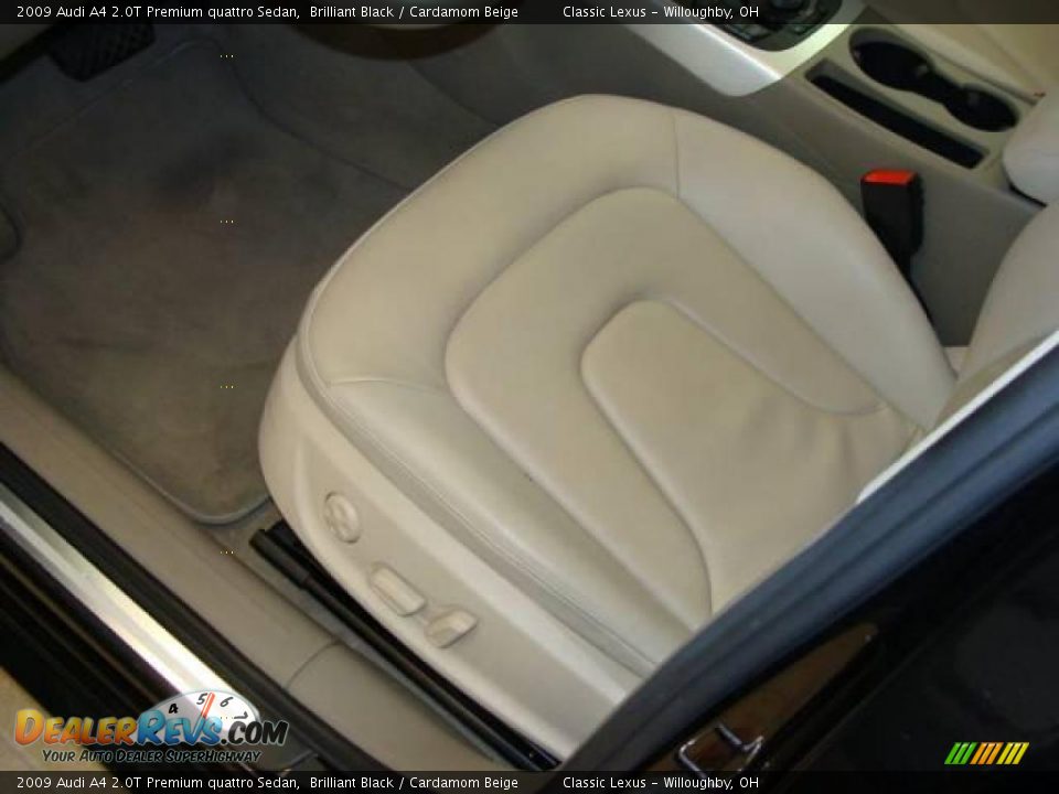 2009 Audi A4 2.0T Premium quattro Sedan Brilliant Black / Cardamom Beige Photo #6
