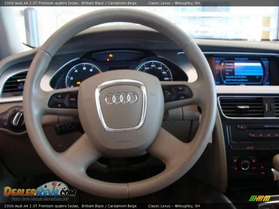 2009 Audi A4 2.0T Premium quattro Sedan Brilliant Black / Cardamom Beige Photo #11