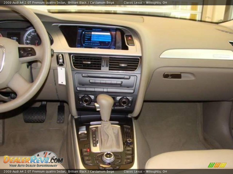 2009 Audi A4 2.0T Premium quattro Sedan Brilliant Black / Cardamom Beige Photo #12