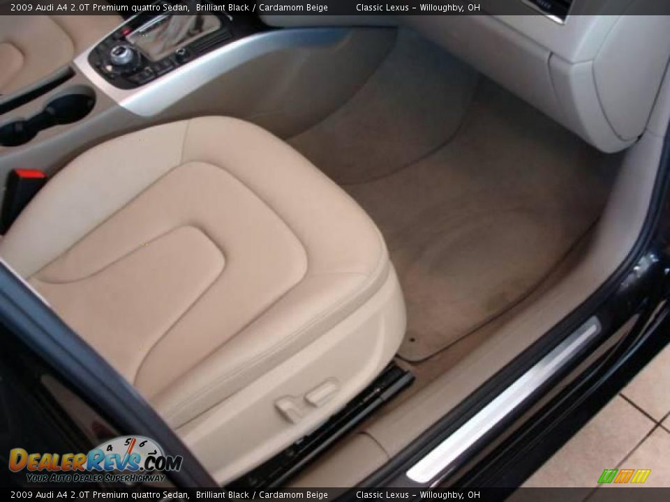2009 Audi A4 2.0T Premium quattro Sedan Brilliant Black / Cardamom Beige Photo #19