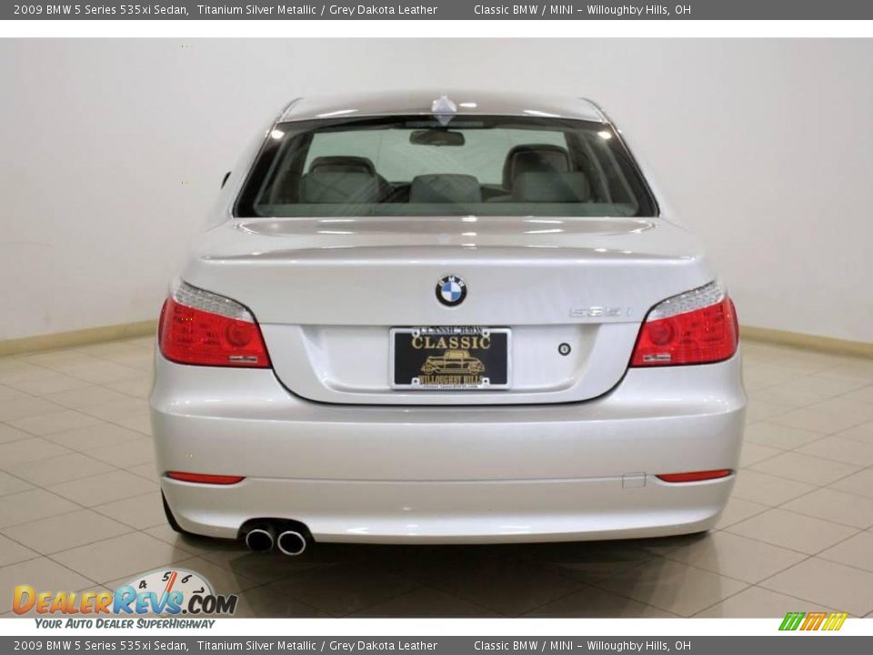 2009 BMW 5 Series 535xi Sedan Titanium Silver Metallic / Grey Dakota Leather Photo #6