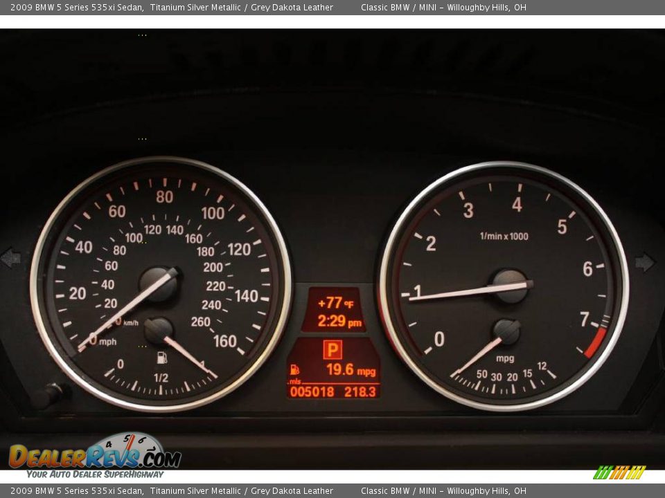2009 BMW 5 Series 535xi Sedan Titanium Silver Metallic / Grey Dakota Leather Photo #13