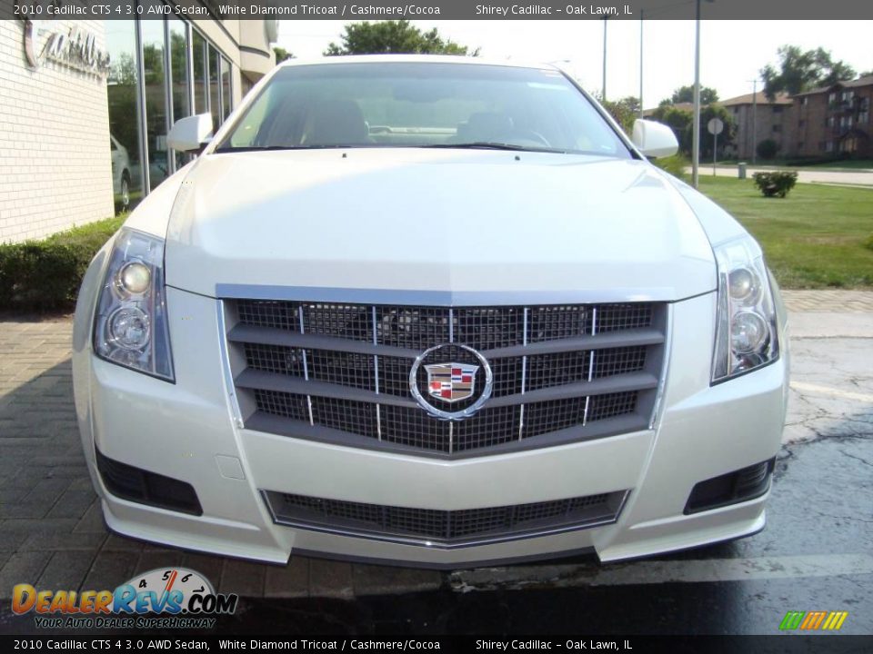 2010 Cadillac CTS 4 3.0 AWD Sedan White Diamond Tricoat / Cashmere/Cocoa Photo #2