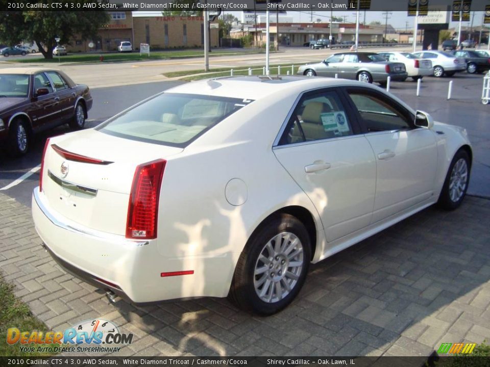 2010 Cadillac CTS 4 3.0 AWD Sedan White Diamond Tricoat / Cashmere/Cocoa Photo #4
