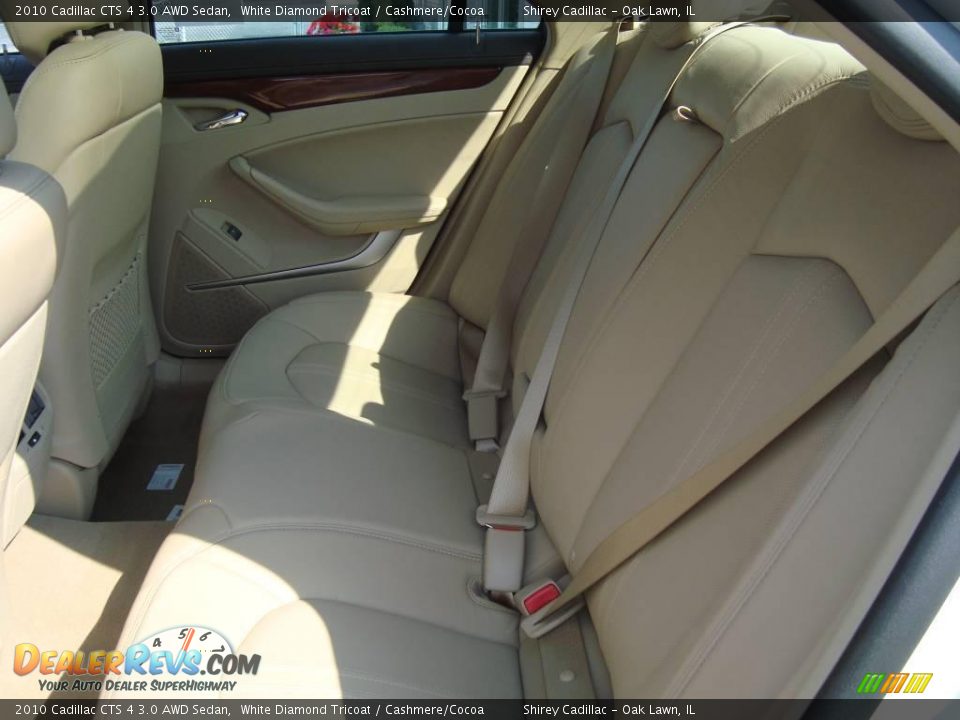 2010 Cadillac CTS 4 3.0 AWD Sedan White Diamond Tricoat / Cashmere/Cocoa Photo #9