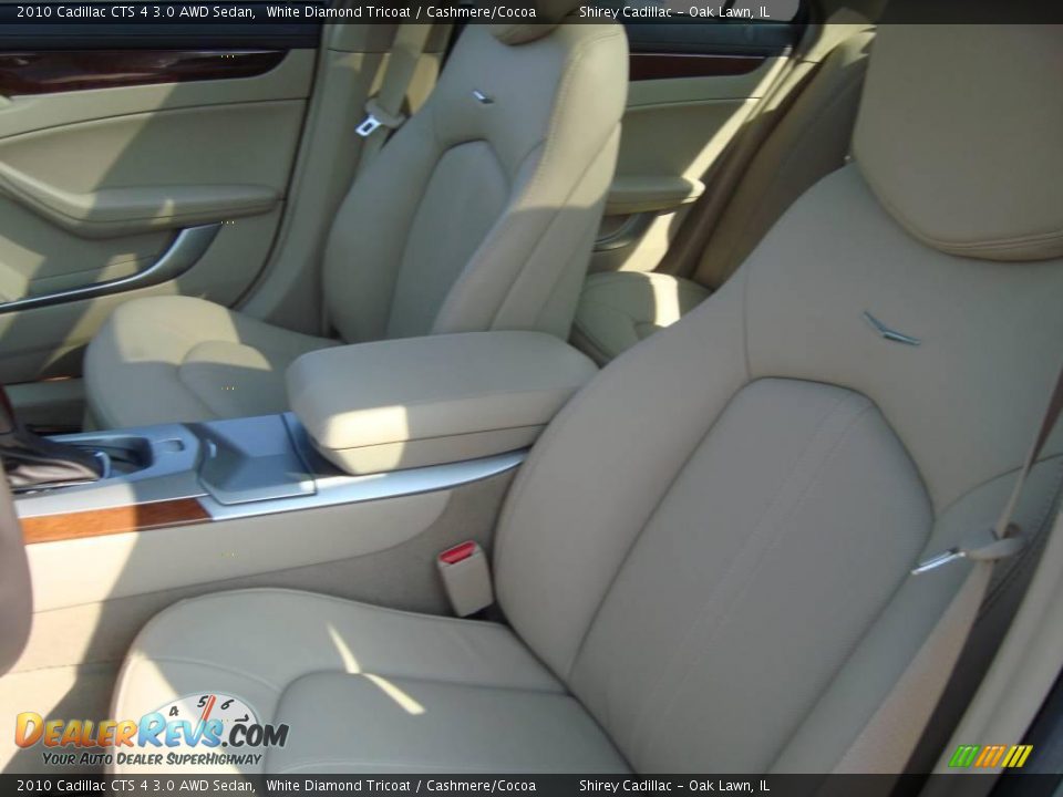 2010 Cadillac CTS 4 3.0 AWD Sedan White Diamond Tricoat / Cashmere/Cocoa Photo #12