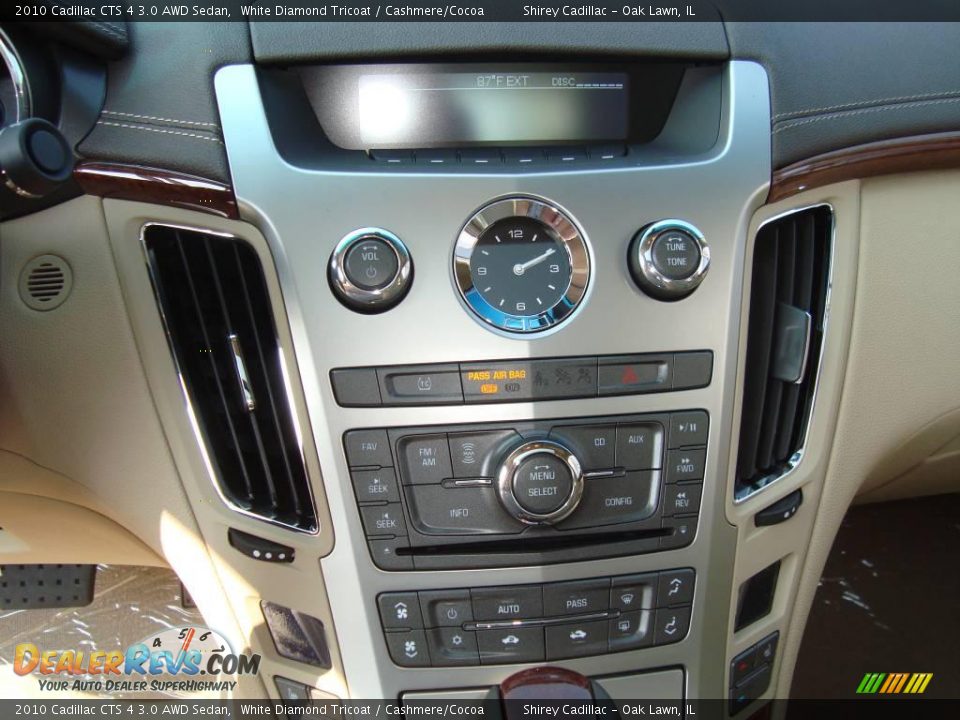 2010 Cadillac CTS 4 3.0 AWD Sedan White Diamond Tricoat / Cashmere/Cocoa Photo #16