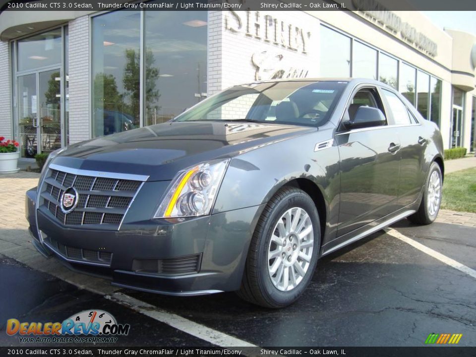 2010 Cadillac CTS 3.0 Sedan Thunder Gray ChromaFlair / Light Titanium/Ebony Photo #1