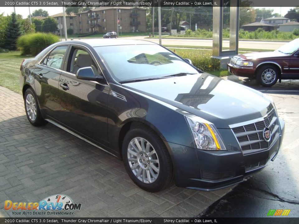2010 Cadillac CTS 3.0 Sedan Thunder Gray ChromaFlair / Light Titanium/Ebony Photo #3