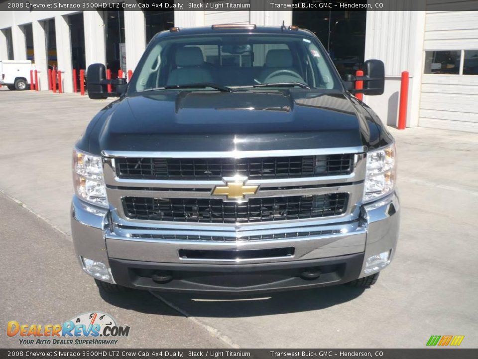 2008 Chevrolet Silverado 3500HD LTZ Crew Cab 4x4 Dually Black / Light Titanium Photo #2