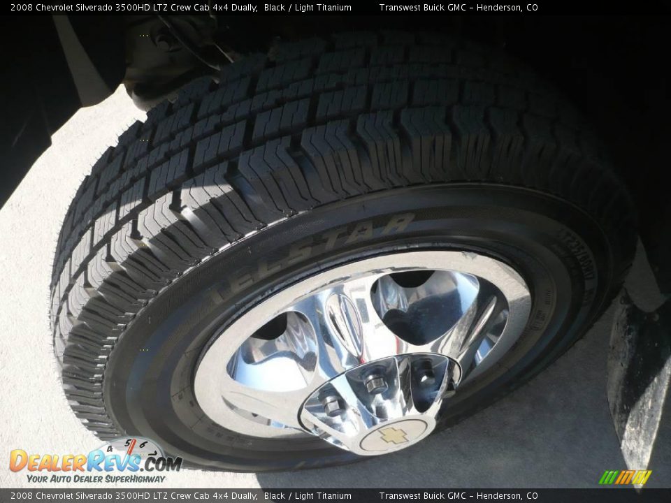 2008 Chevrolet Silverado 3500HD LTZ Crew Cab 4x4 Dually Black / Light Titanium Photo #7