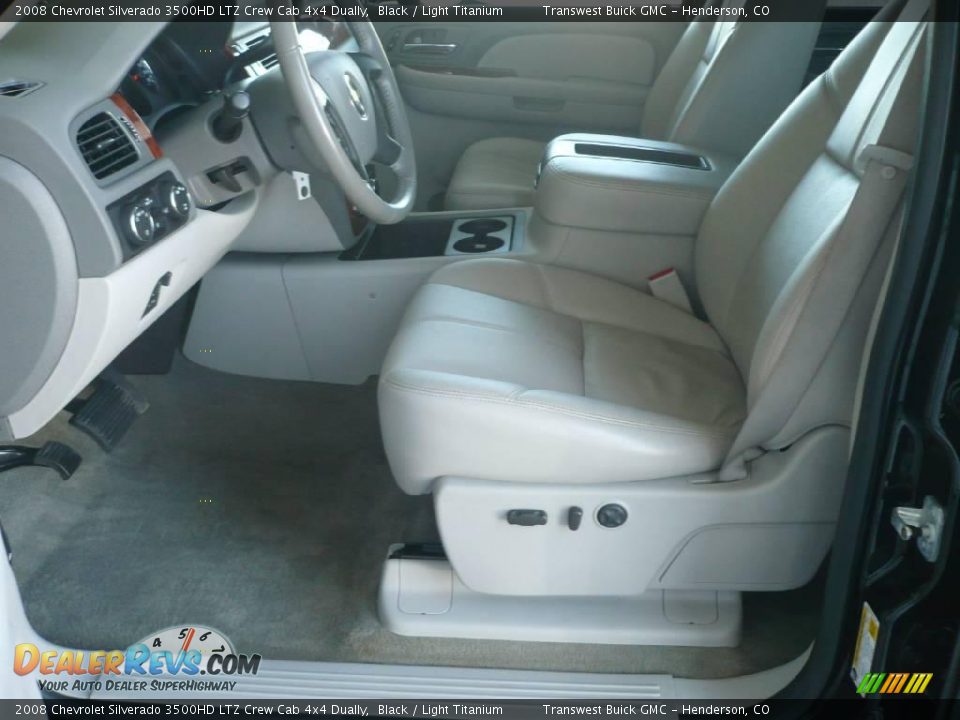 2008 Chevrolet Silverado 3500HD LTZ Crew Cab 4x4 Dually Black / Light Titanium Photo #8
