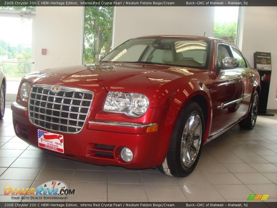 2008 Chrysler 300 C HEMI Heritage Edition Inferno Red Crystal Pearl / Medium Pebble Beige/Cream Photo #1