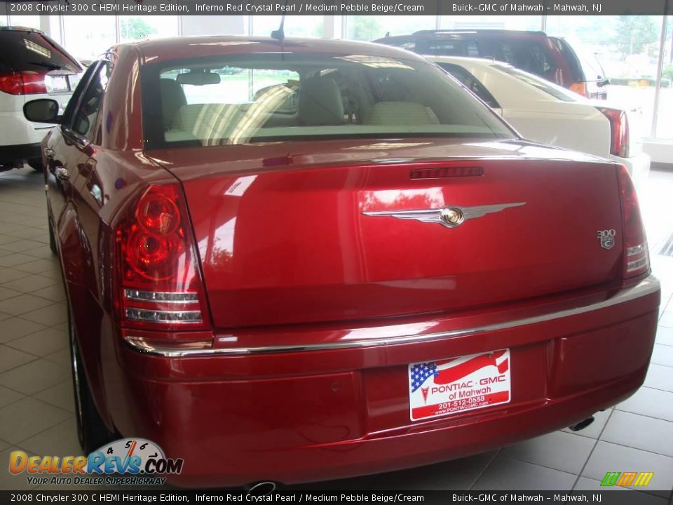 2008 Chrysler 300 C HEMI Heritage Edition Inferno Red Crystal Pearl / Medium Pebble Beige/Cream Photo #4