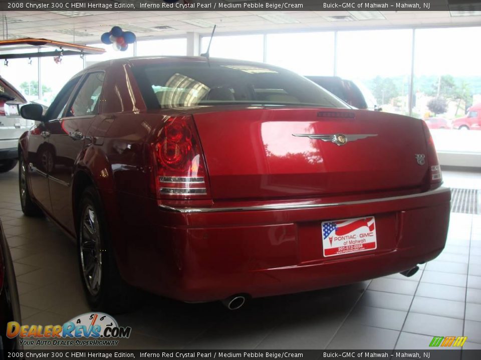 2008 Chrysler 300 C HEMI Heritage Edition Inferno Red Crystal Pearl / Medium Pebble Beige/Cream Photo #5