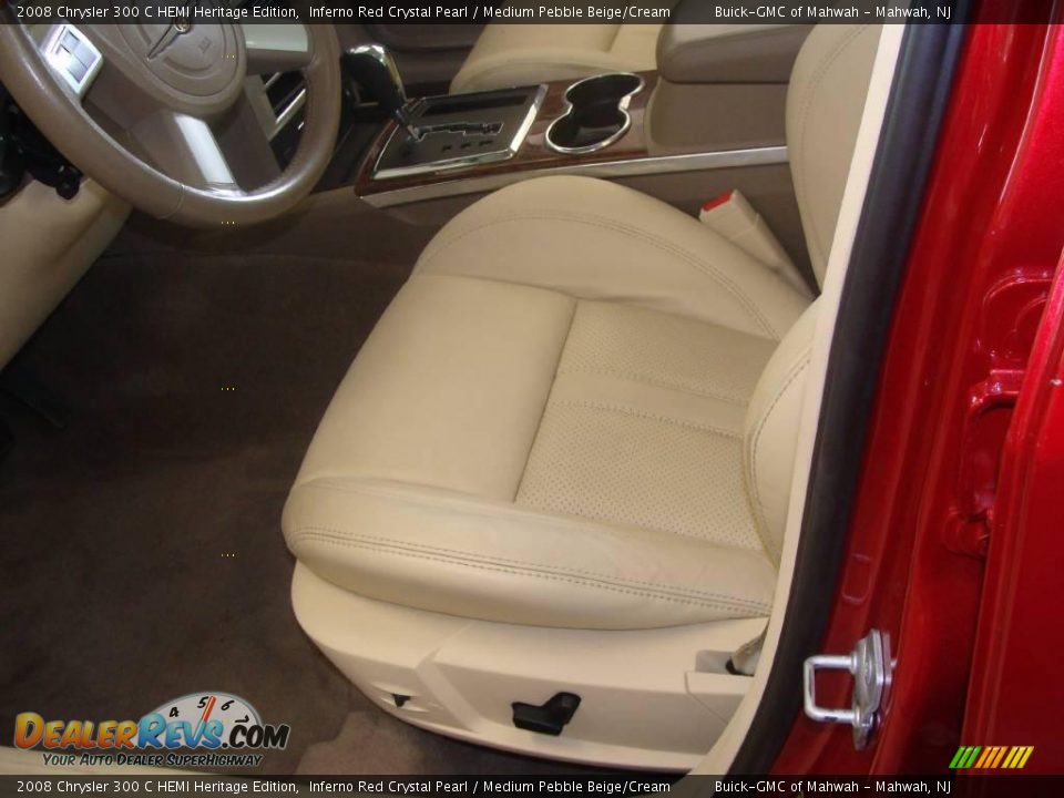 2008 Chrysler 300 C HEMI Heritage Edition Inferno Red Crystal Pearl / Medium Pebble Beige/Cream Photo #10