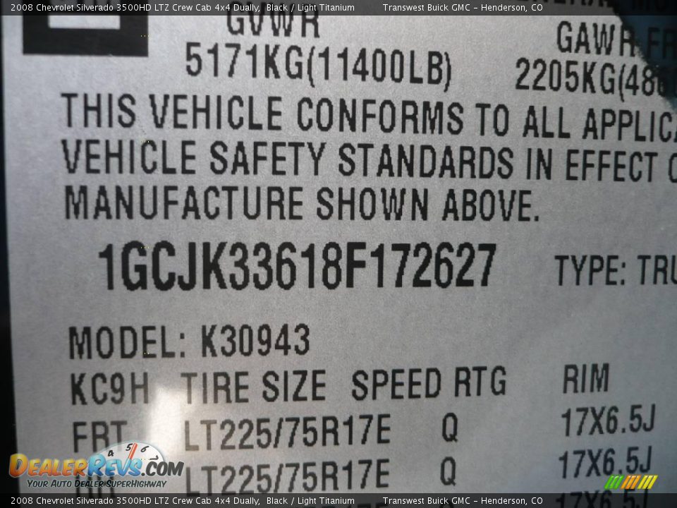 2008 Chevrolet Silverado 3500HD LTZ Crew Cab 4x4 Dually Black / Light Titanium Photo #26