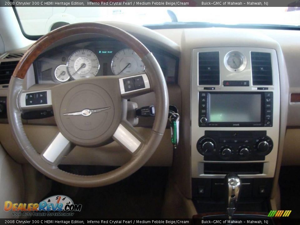 2008 Chrysler 300 C HEMI Heritage Edition Inferno Red Crystal Pearl / Medium Pebble Beige/Cream Photo #17