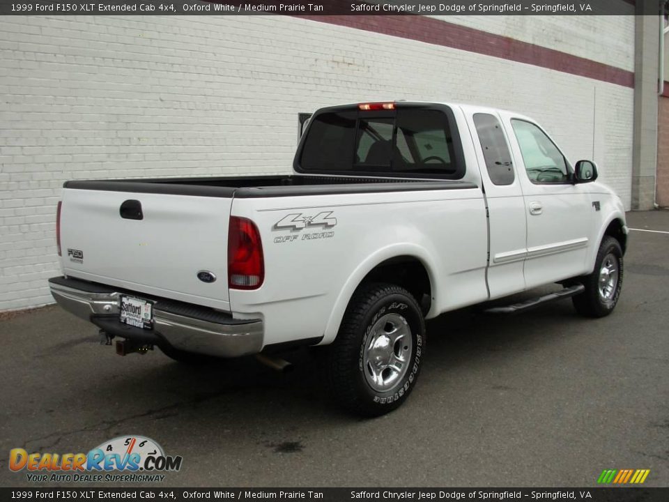 1999 Ford F150 XLT Extended Cab 4x4 Oxford White / Medium Prairie Tan Photo #5