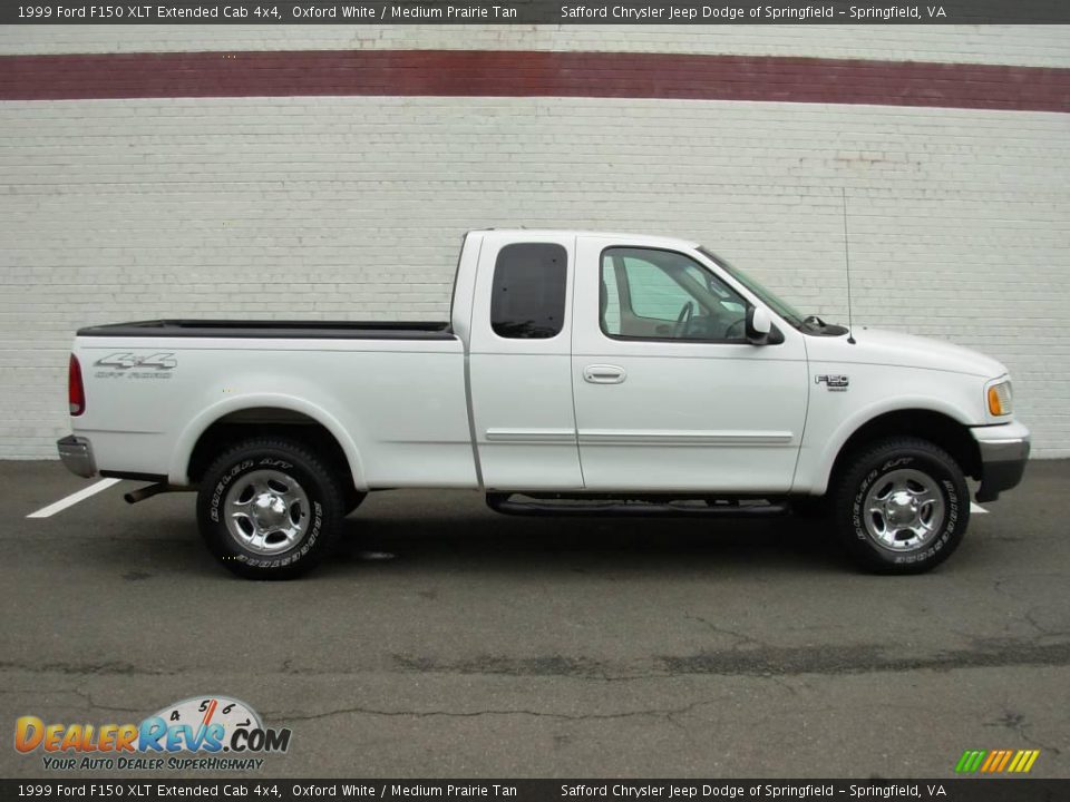 1999 Ford F150 XLT Extended Cab 4x4 Oxford White / Medium Prairie Tan Photo #6