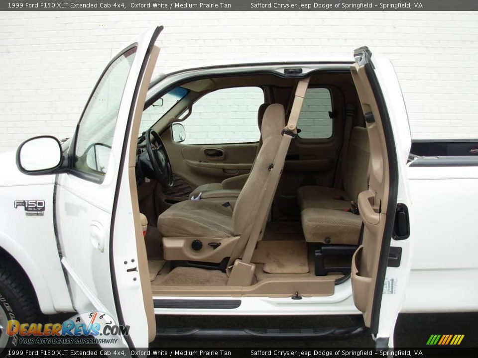 1999 Ford F150 XLT Extended Cab 4x4 Oxford White / Medium Prairie Tan Photo #9