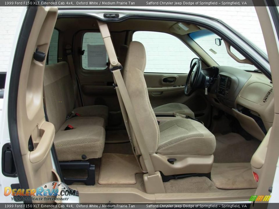 1999 Ford F150 XLT Extended Cab 4x4 Oxford White / Medium Prairie Tan Photo #10