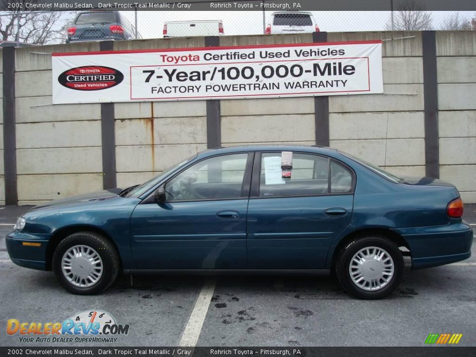 2002 Chevrolet Malibu Sedan Dark Tropic Teal Metallic / Gray Photo #1