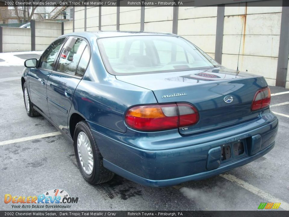 2002 Chevrolet Malibu Sedan Dark Tropic Teal Metallic / Gray Photo #2