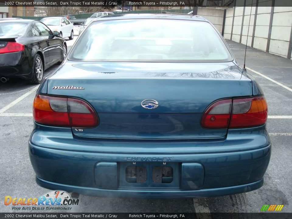 2002 Chevrolet Malibu Sedan Dark Tropic Teal Metallic / Gray Photo #3