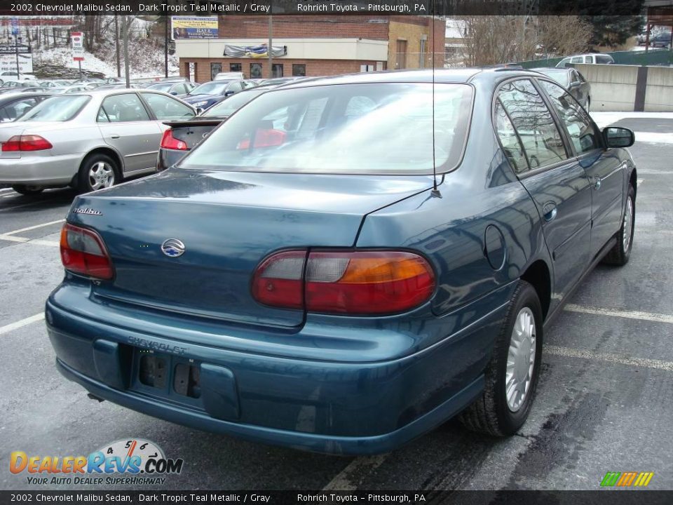 2002 Chevrolet Malibu Sedan Dark Tropic Teal Metallic / Gray Photo #4