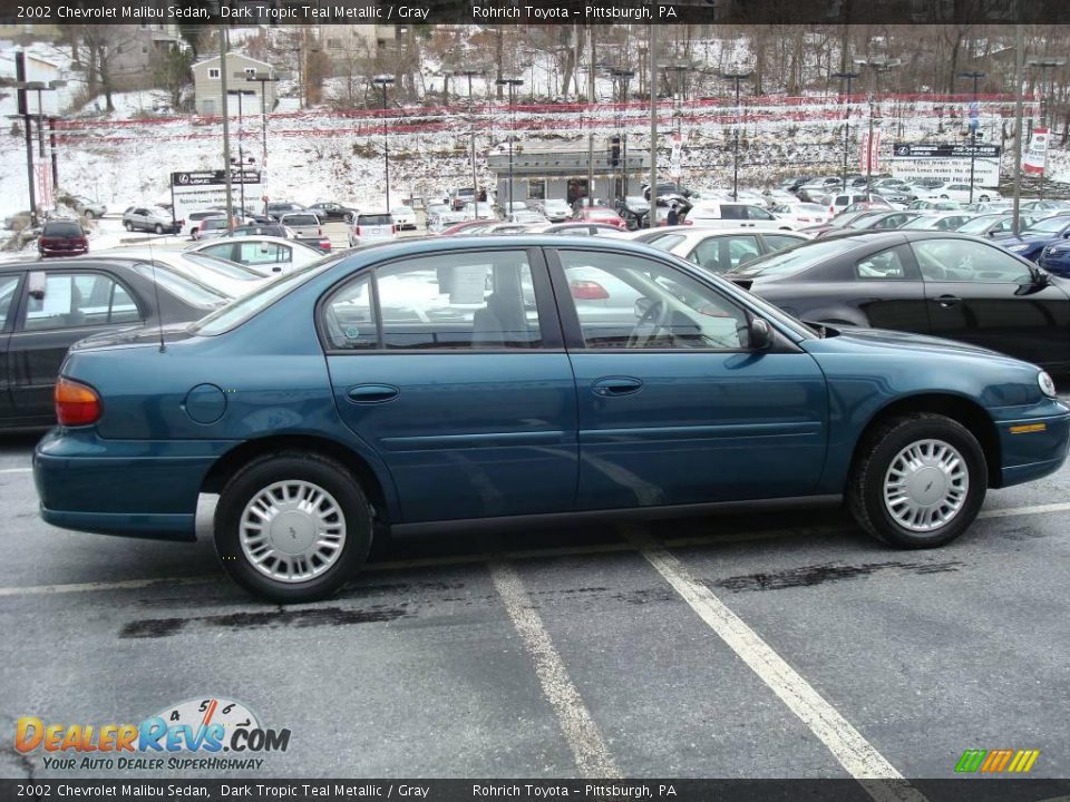 2002 Chevrolet Malibu Sedan Dark Tropic Teal Metallic / Gray Photo #5