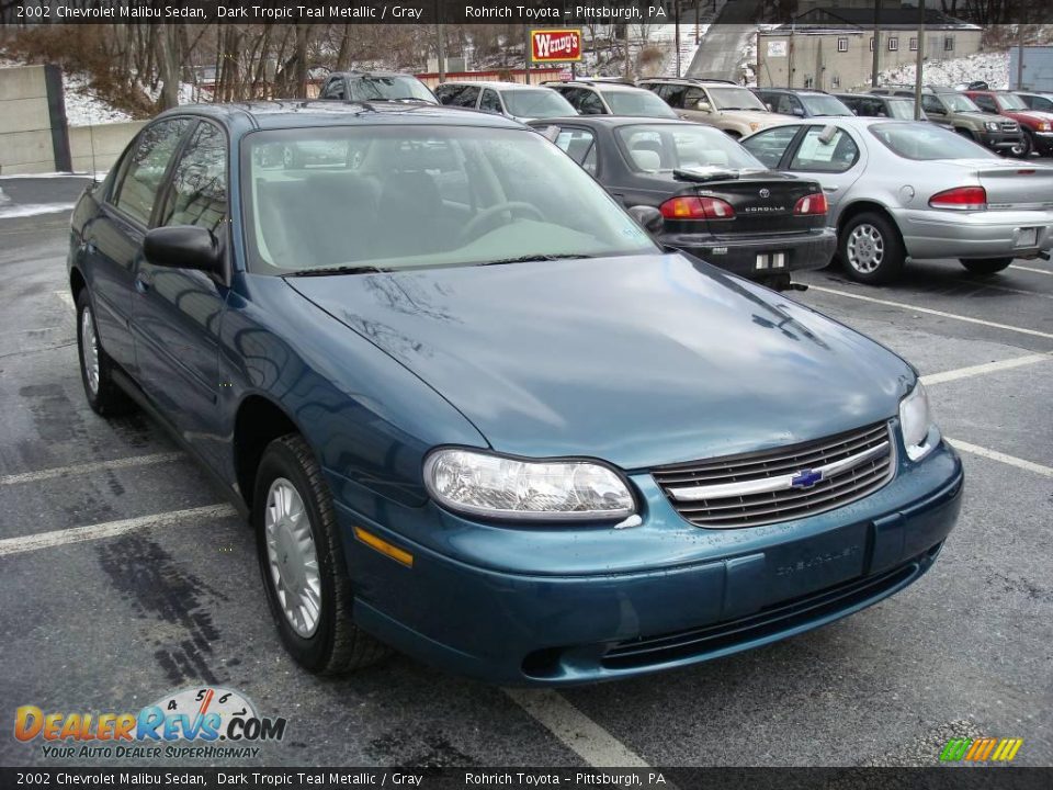 2002 Chevrolet Malibu Sedan Dark Tropic Teal Metallic / Gray Photo #6