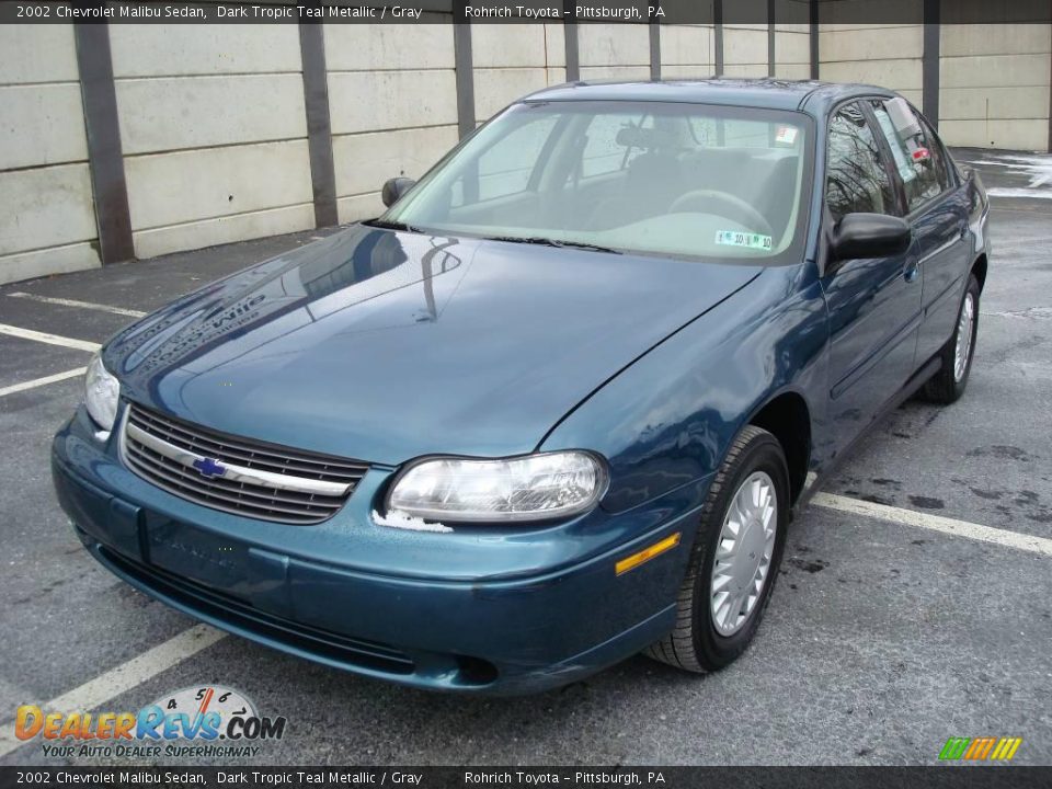 2002 Chevrolet Malibu Sedan Dark Tropic Teal Metallic / Gray Photo #8