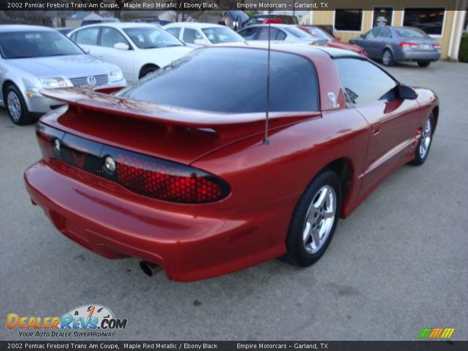 2002 Pontiac Firebird Trans Am Coupe Maple Red Metallic / Ebony Black Photo #4