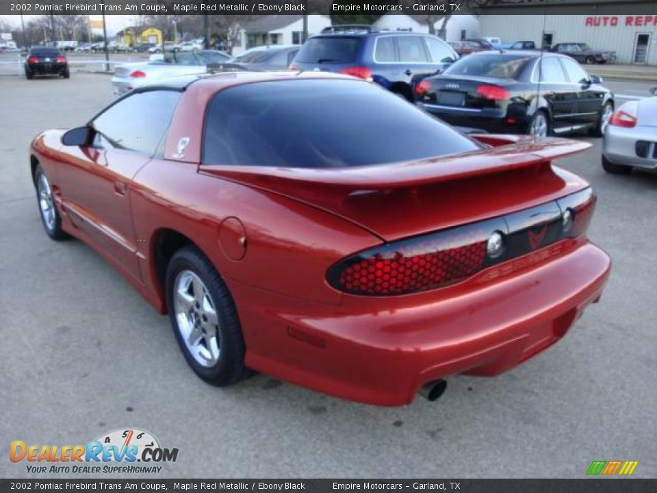 2002 Pontiac Firebird Trans Am Coupe Maple Red Metallic / Ebony Black Photo #6