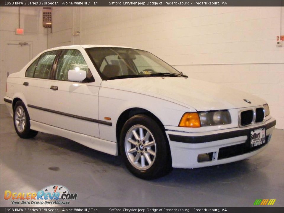 1998 BMW 3 Series 328i Sedan Alpine White III / Tan Photo #3
