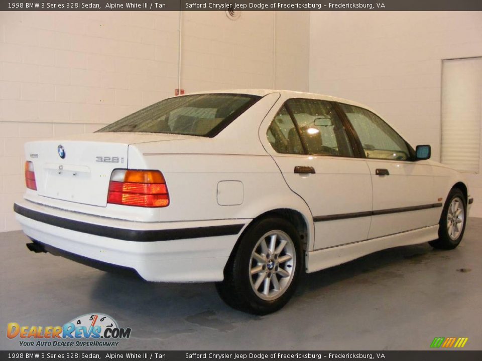 1998 BMW 3 Series 328i Sedan Alpine White III / Tan Photo #5