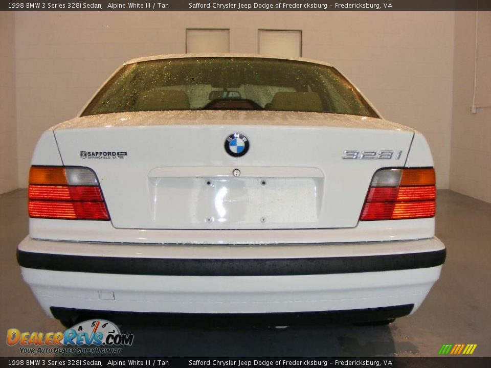 1998 BMW 3 Series 328i Sedan Alpine White III / Tan Photo #6