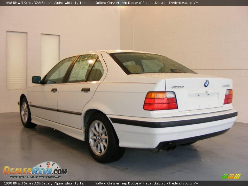 1998 BMW 3 Series 328i Sedan Alpine White III / Tan Photo #7