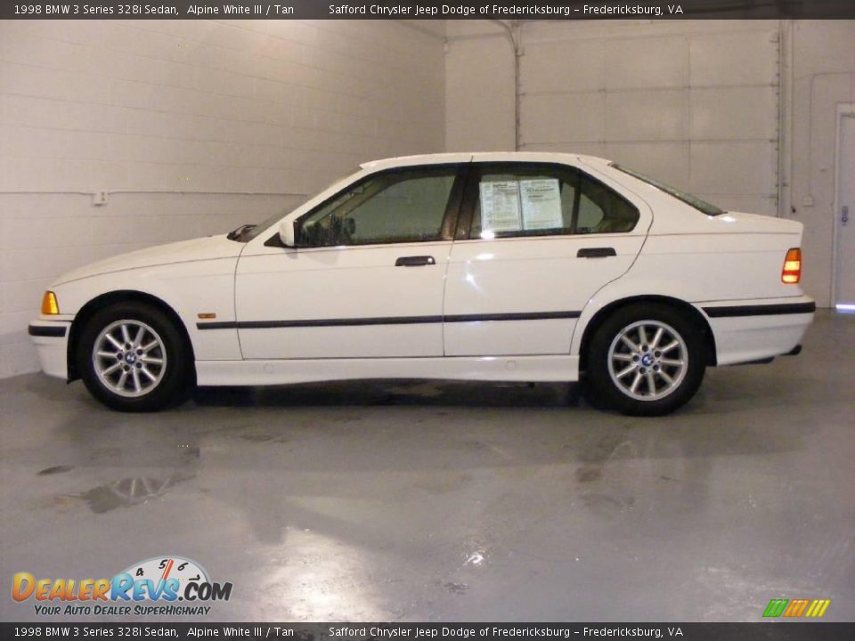 1998 BMW 3 Series 328i Sedan Alpine White III / Tan Photo #8
