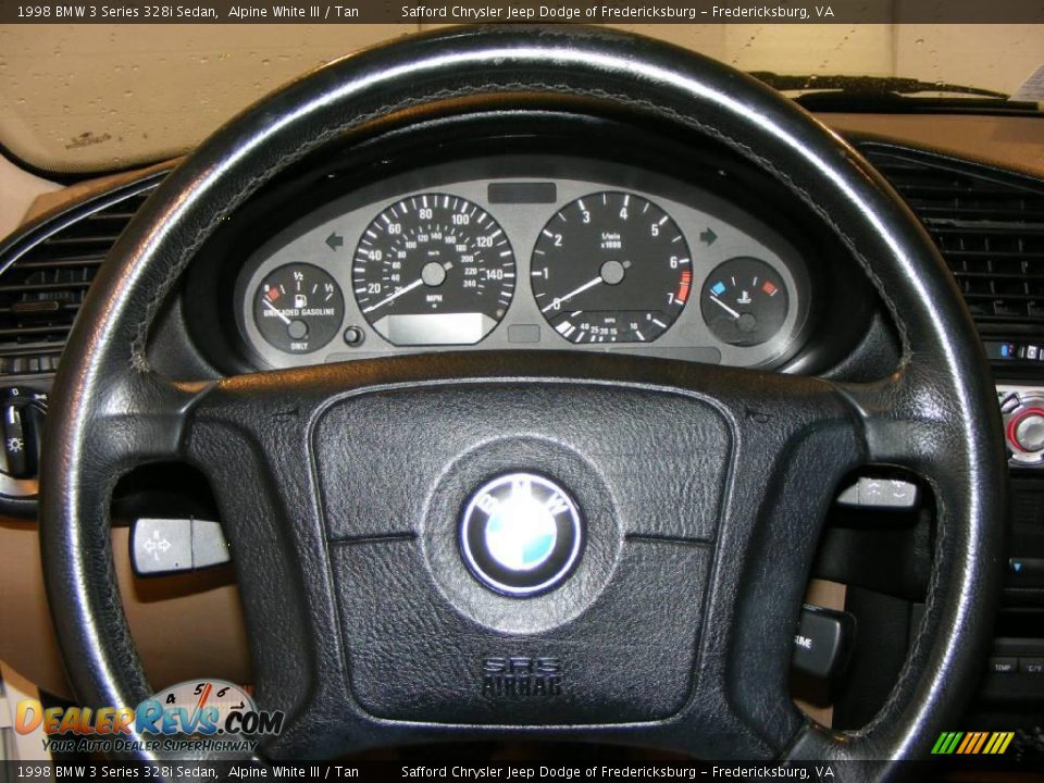1998 BMW 3 Series 328i Sedan Alpine White III / Tan Photo #10