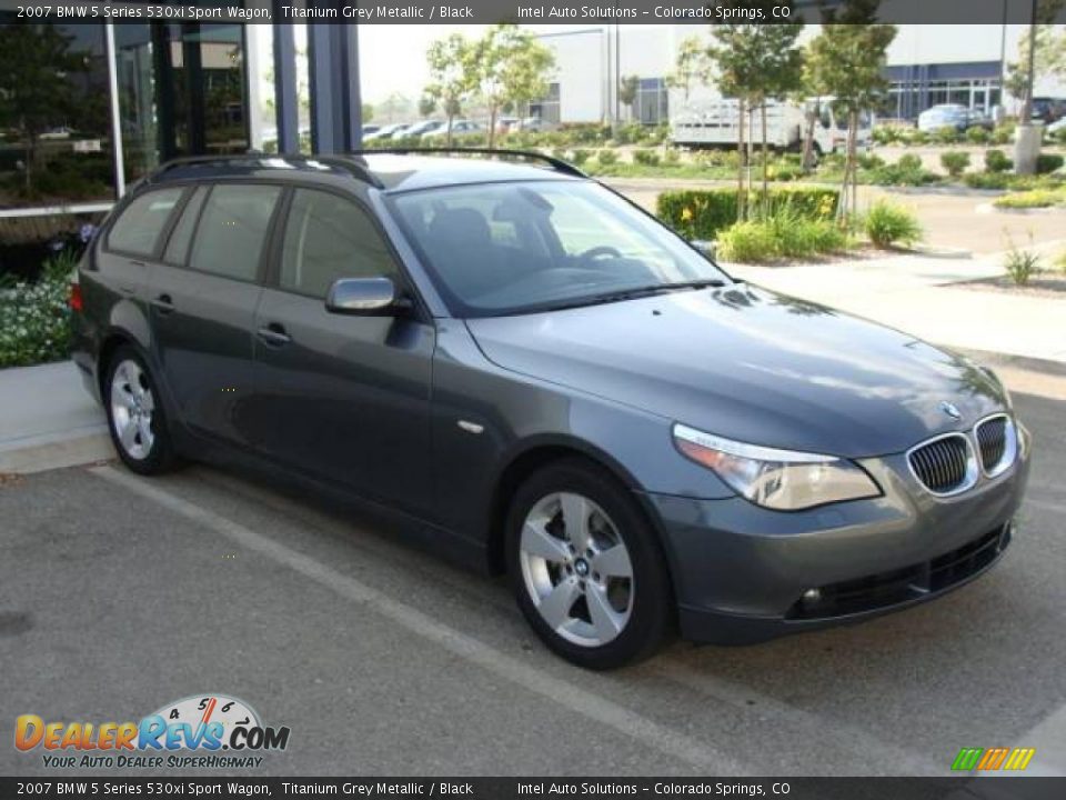 2007 BMW 5 Series 530xi Sport Wagon Titanium Grey Metallic / Black Photo #1