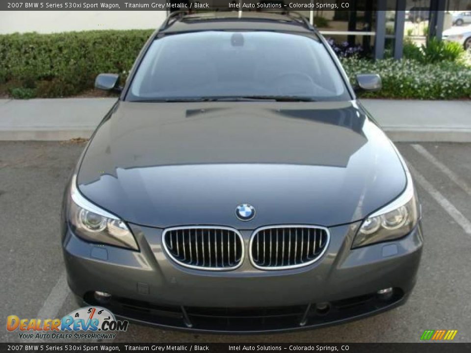 2007 BMW 5 Series 530xi Sport Wagon Titanium Grey Metallic / Black Photo #2