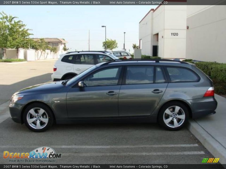 2007 BMW 5 Series 530xi Sport Wagon Titanium Grey Metallic / Black Photo #3