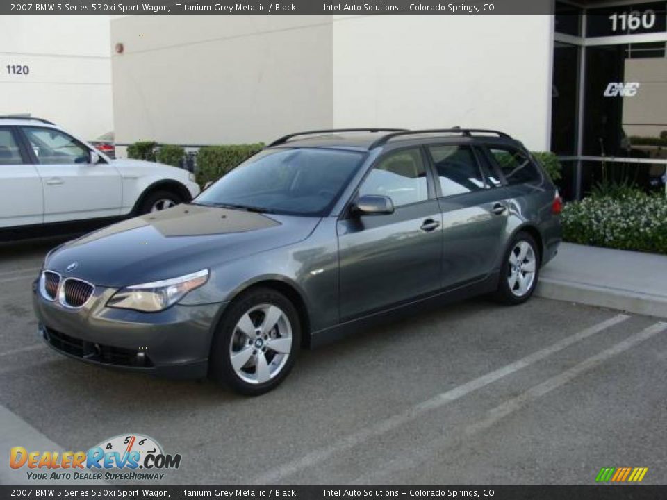 2007 BMW 5 Series 530xi Sport Wagon Titanium Grey Metallic / Black Photo #7
